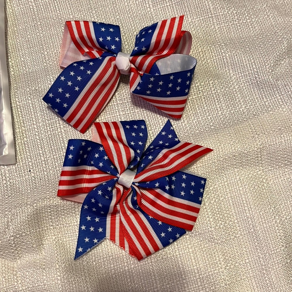 4th of July hair clips
